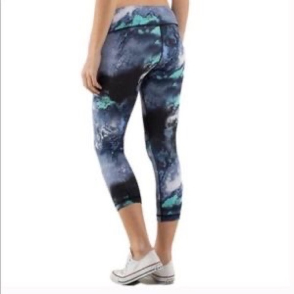 Lululemon Denim Loon Milky Way Wunder Crop Leggings, Size 6
